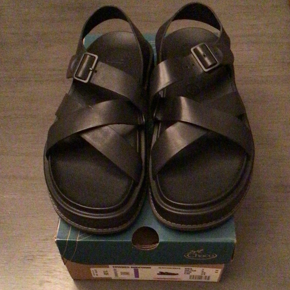 Chaco Women's Black Crisscross Buckle Sandals